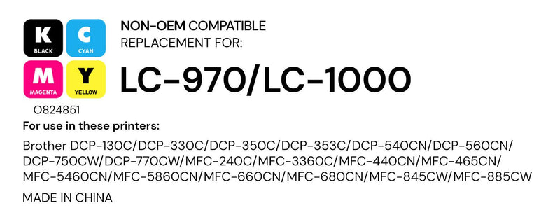 OFFICE-Partner Premium Druckerpatronen - alternativ zu Brother LC-970/LC-1000 - 4er Multipack