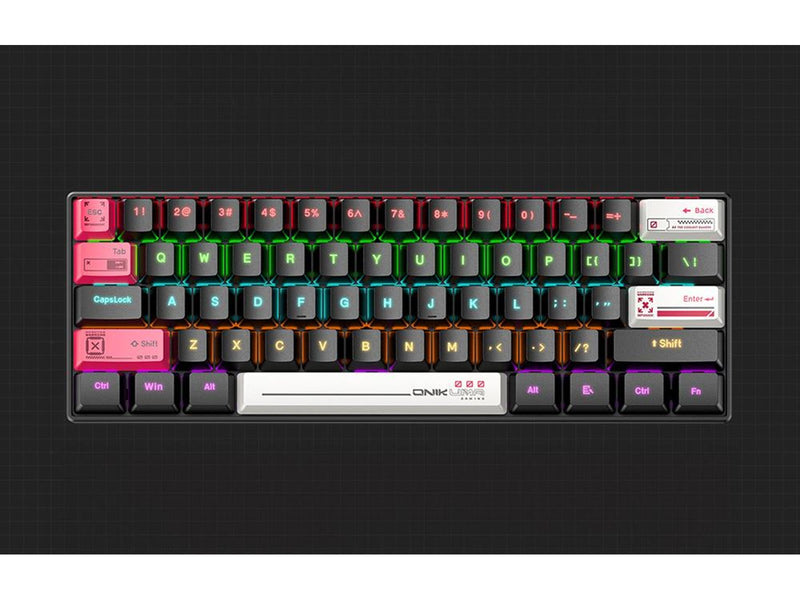 ONIKUMA Mechanical Keyboard G55 - Gaming Tastatur - 60% - Schwarz