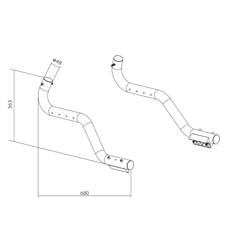 OPLITE Rahmenverstärkung GTR S3/S8 (Full Force Kit) schwarz