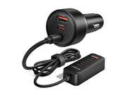 ORICO ChargeClip 108W Car Charger 2x USB-A + 4x USB-C with Clip - Black