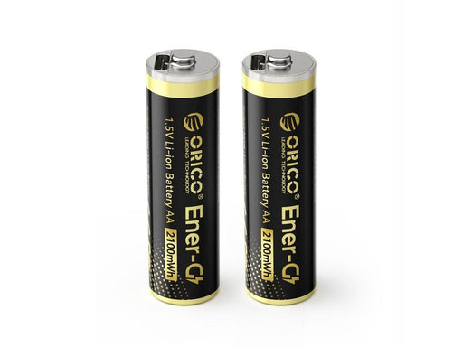 ORICO Ener-G EG5C Lithium Battery 1.5V 2100mWh AA USB-C Rechargeable Battery with Charging Cable 2 pcs.