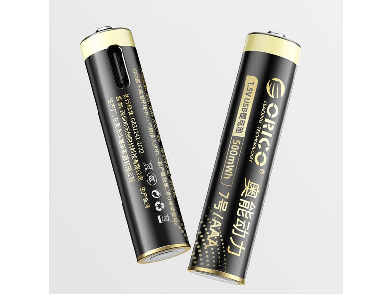 ORICO Ener-G EG7C lithium battery 1.5V 500mWh AAA USB-C rechargeable battery 2 pcs.