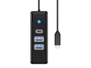 ORICO Hub USB-C to 2x USB 3.0 + USB-C 5 Gbps 0.15m (Black) USB-Hubs - USB 3.0 - 3 - Schwarz