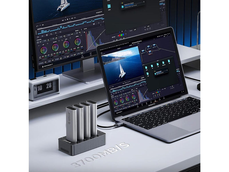 ORICO IT48N-C 4-Disk Docking Station with M.2 NVME Clone Function - Gray