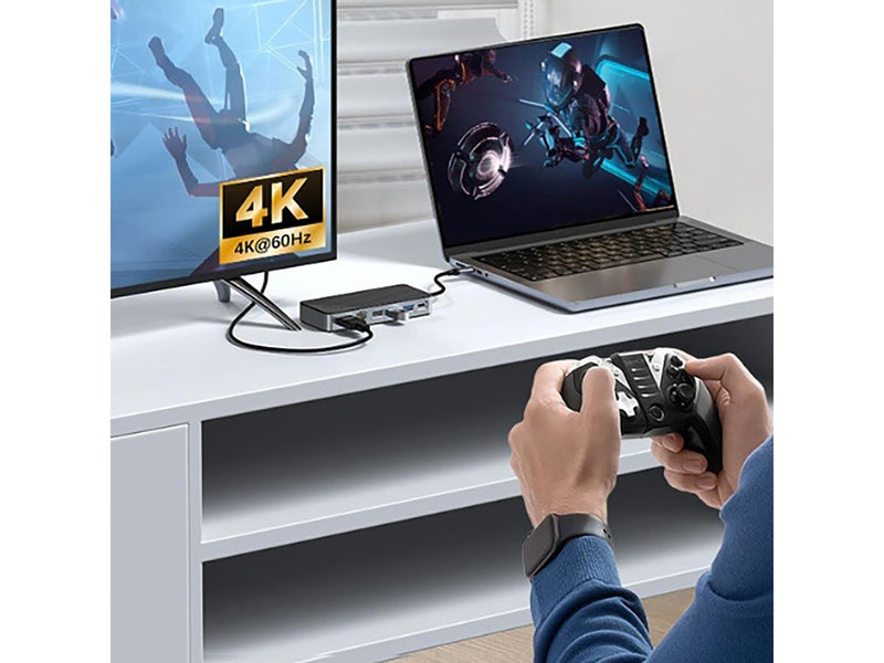 ORICO OM28PR-G2 USB-C Docking Station with M.2 Drive Slot + 1 x USB-A 3.2 + 1x USB-C 3.2 + 2x USB-A 2.0 + 1x HDMI + 1x Ethernet - Black