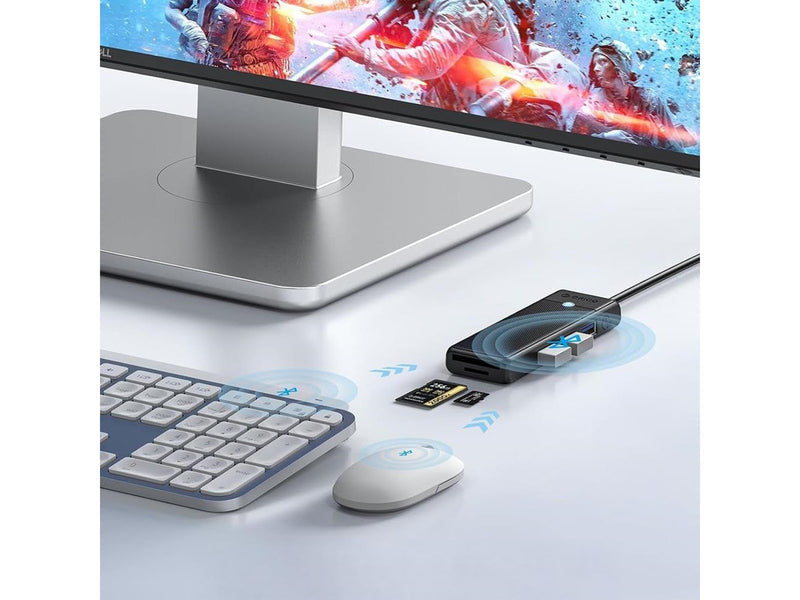 ORICO PAPW3AT-C3 USB Hub 4-port 3x USB-A 3.0 with microSD/SD card reader 1 m - black USB-Hubs - USB 3.0 - 4 - Schwarz