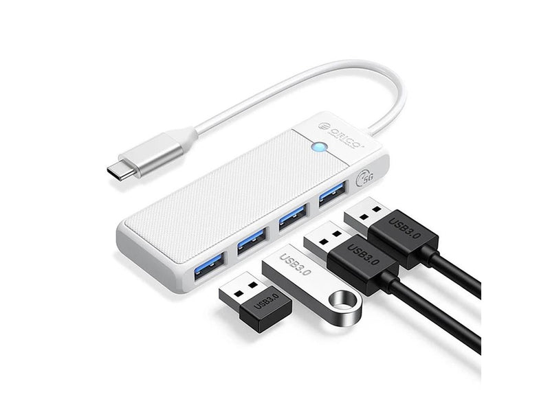 ORICO PAPW4A-C3 USB Hub 4-port 4x USB-A 3.0 1.8 m - white USB-Hubs - USB 3.0 - 4 - Weiß