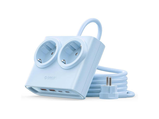 ORICO PDC25 25W 6in1 Power Strip 2x AC + 2x USB-A + 2x USB-C - Blue