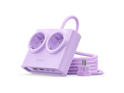 ORICO PDC25 25W 6in1 Power Strip 2x AC + 2x USB-A + 2x USB-C - Purple