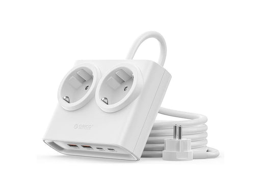 ORICO PDC25 25W 6in1 Power Strip 2x AC + 2x USB-A + 2x USB-C - White