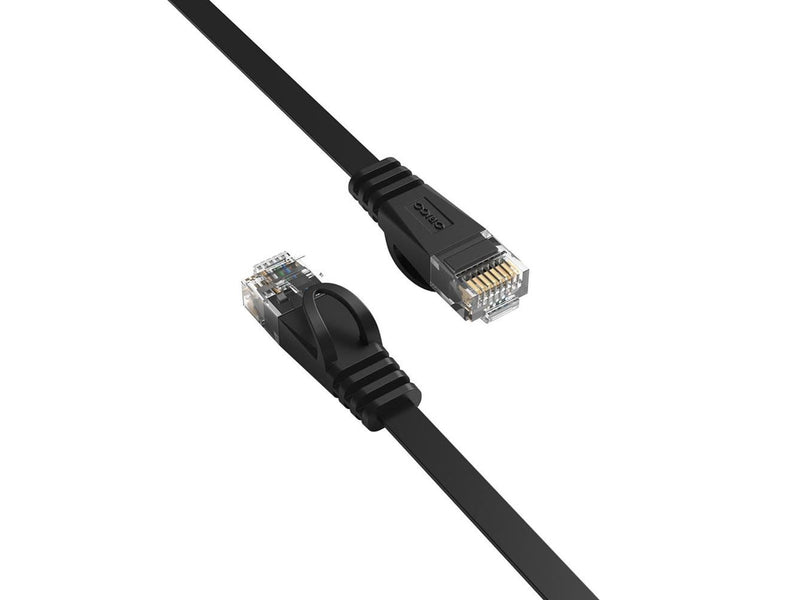 ORICO PUG-C6B CAT6 1000Mbps RJ45 Ethernet Network Cable Flat LAN 8m - Black