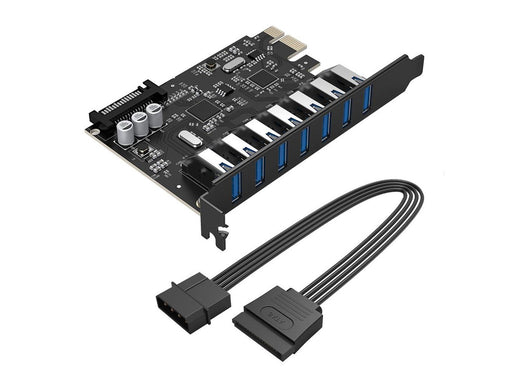 ORICO PVU3 PCI-E 7x USB 3.0 Expansion Card for Desktop - Black USB-Hubs