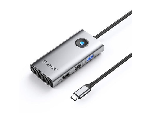 ORICO PW11-5P USB-C Hub Docking Station 1x USB-A 3.0 + 2x USB-A 2.0 + 1x USB-C PD + 1x HDMI - Gray USB-Hubs - USB 3.0 - Grau