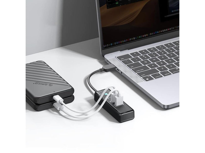 ORICO PWC2U-U3 3-port USB hub 2x USB-A 3.0 1x USB-C 3.0 1.8 m - black USB-Hubs - USB 3.0 - Schwarz