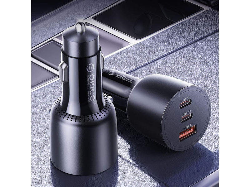 ORICO PowerLink 165W USB-A + 2x USB-C Car Charger - Black