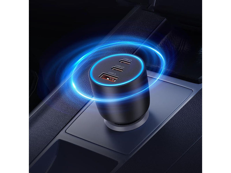 ORICO PowerLink 165W USB-A + 2x USB-C Car Charger - Black