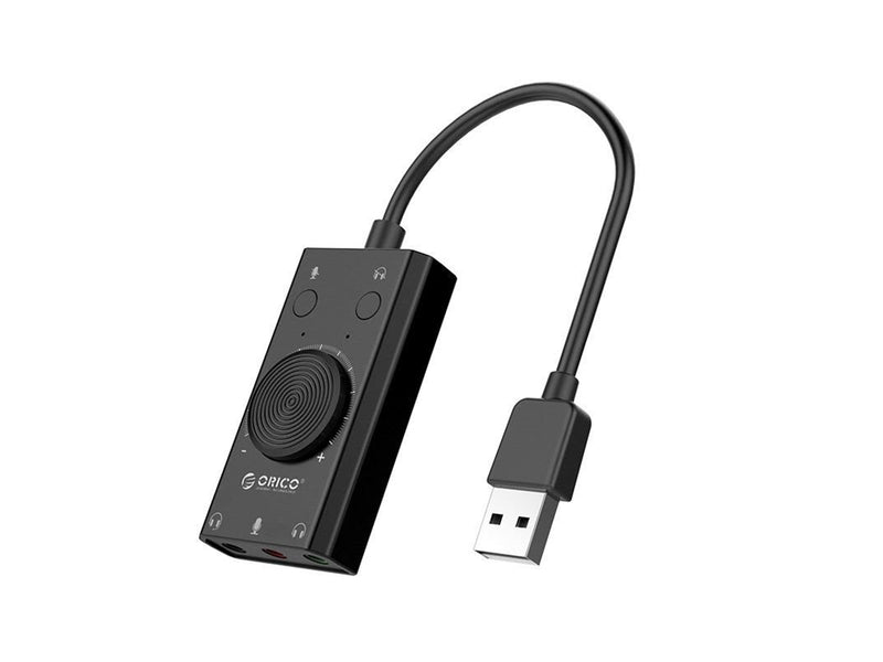 ORICO SC2 External Multifunction Sound Card with USB-A - Black