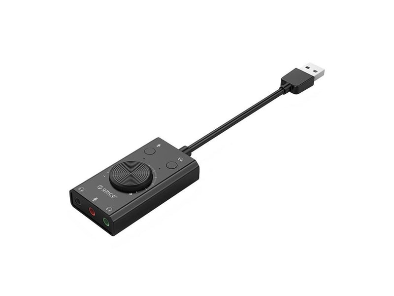 ORICO SC2 External Multifunction Sound Card with USB-A - Black