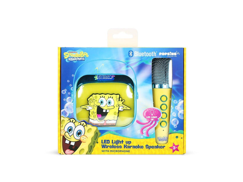 OTL Karaoke-Lautsprecher mit Mikrofon Popsing LED - SpongeBob Schwammkopf thema