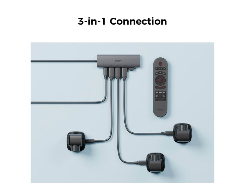 Obsbot 3-in-1 USB 3.0 Hub USB-Hubs - USB 3.0 - 3 - silber