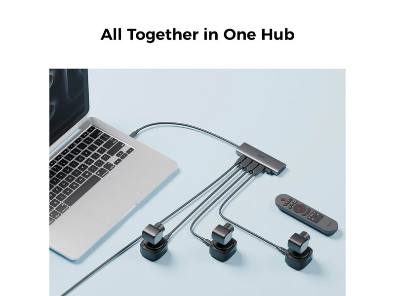 Obsbot 3-in-1 USB 3.0 Hub USB-Hubs - USB 3.0 - 3 - silber