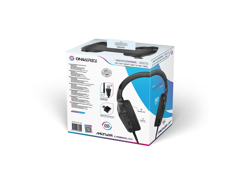 Oniverse Meteor - Carbon Black - Wired Headset - Sony PlayStation 4