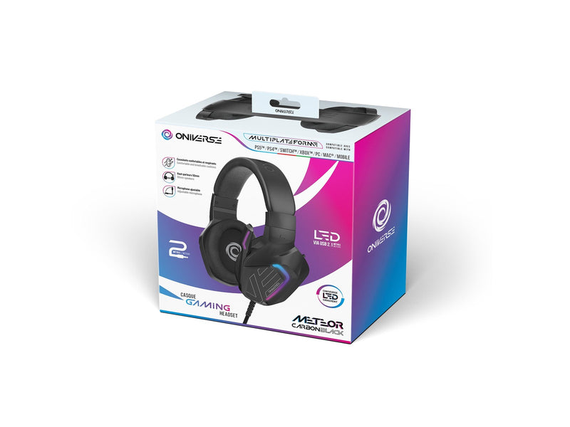 Oniverse Meteor - Carbon Black - Wired Headset - Sony PlayStation 4