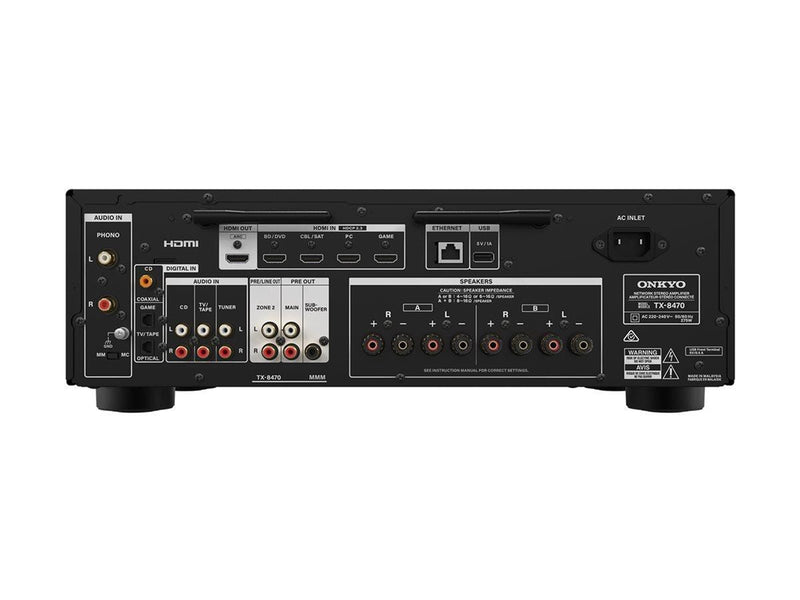 Onkyo TX-8470 - network audio receiver - Netzwerk-Audio-Receiver - Schwarz