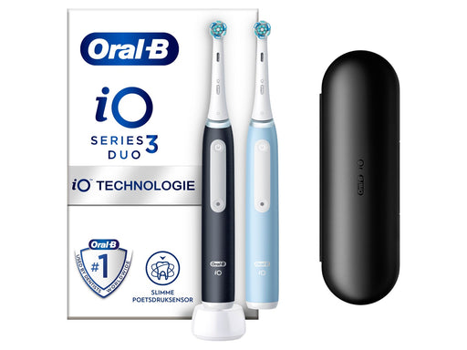 Oral-B Elektrische Zahnbürste iO3 Duo Matt Black / Ice Blue