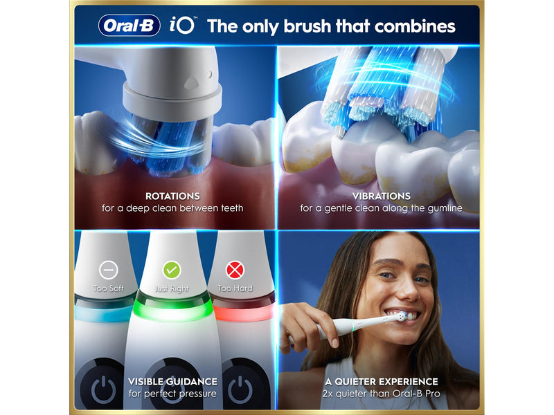 Oral-B Elektrische Zahnbürste iO9 White Alabaster + 1 Extra Refill