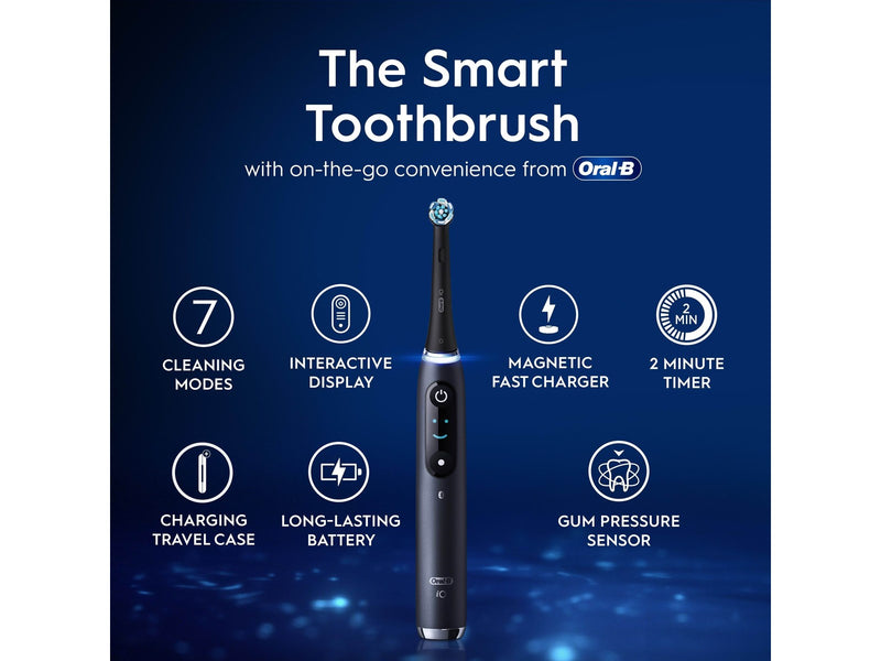 Oral-B Zahnbürste iO9 Black Gift Pack incl. Charging Travel Case + 2 extra brush heads