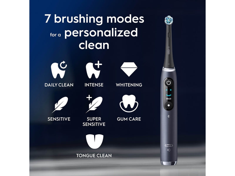 Oral-B Zahnbürste iO9 Black Gift Pack incl. Charging Travel Case + 2 extra brush heads