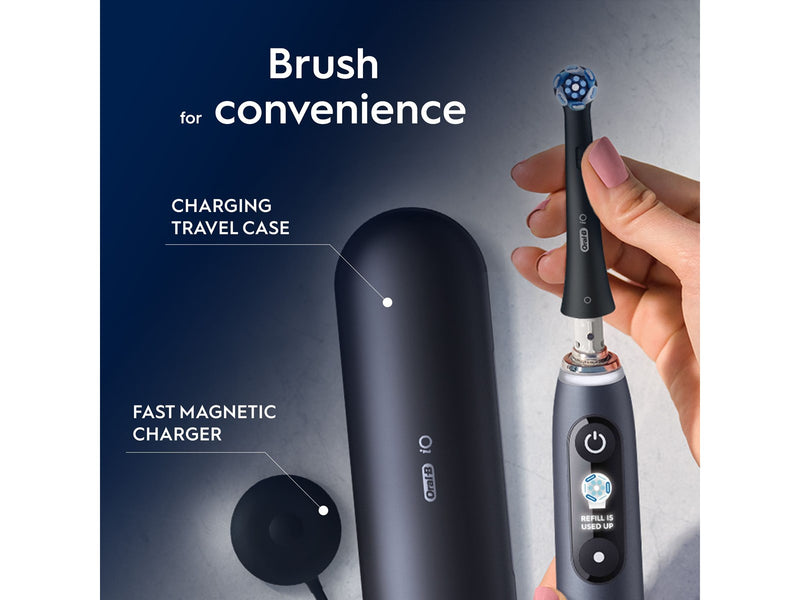 Oral-B Zahnbürste iO9 Black Gift Pack incl. Charging Travel Case + 2 extra brush heads