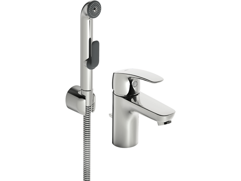 Oras safira washbasin with bidetta handshower and pop up was