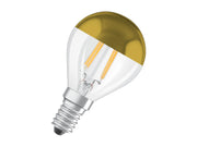 Osram LED-Lampe Mini-ball 4W/827 (37W) filament clear mirror gold E14