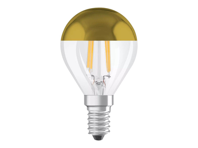 Osram LED-Lampe Mini-ball 4W/827 (37W) filament clear mirror gold E14