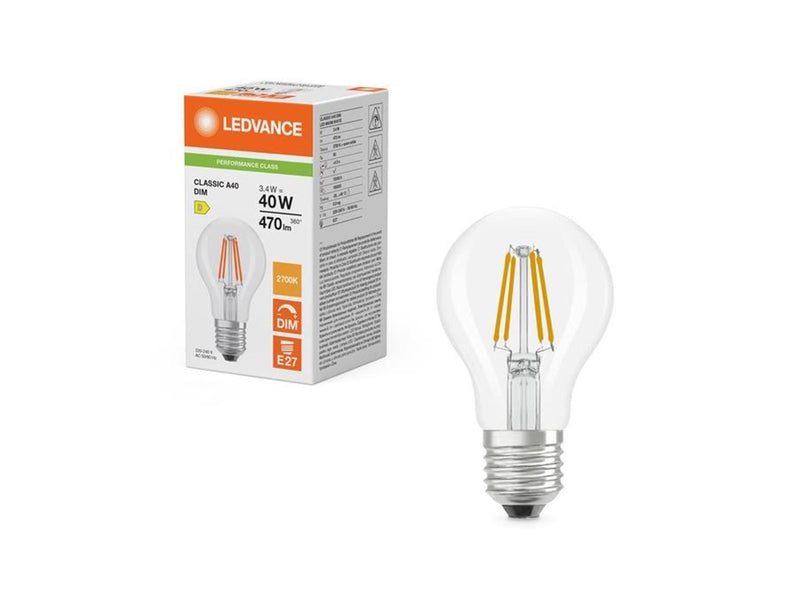 Osram LED-Lampe standard filament 470lm 3.4W/827 (40W) E27