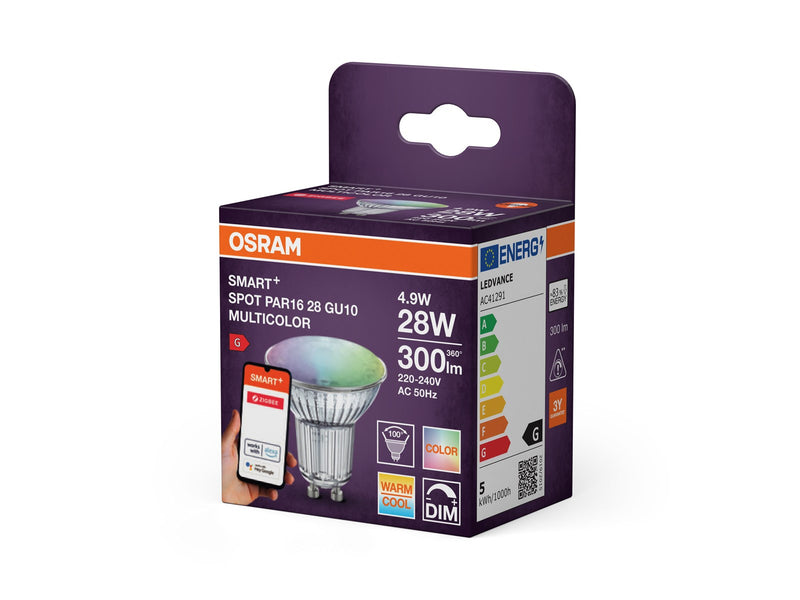 Osram  SMART+ PAR16 350lm 4.9W/RGBW (50W) GU10 36° Zigbee