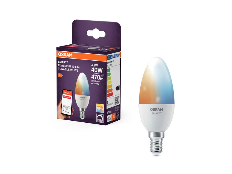 Osram SMART+ candle 470lm 4.9W/827-865 (40W) frosted E14 Zigbee