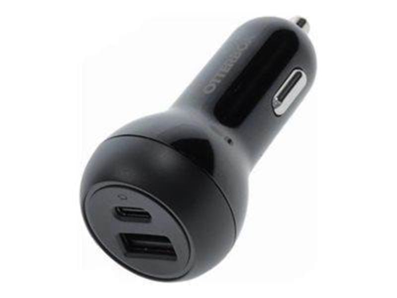 OtterBox Standard Car Charger 32W - 1 USB-C 20W + 1 USB-A 12W - black