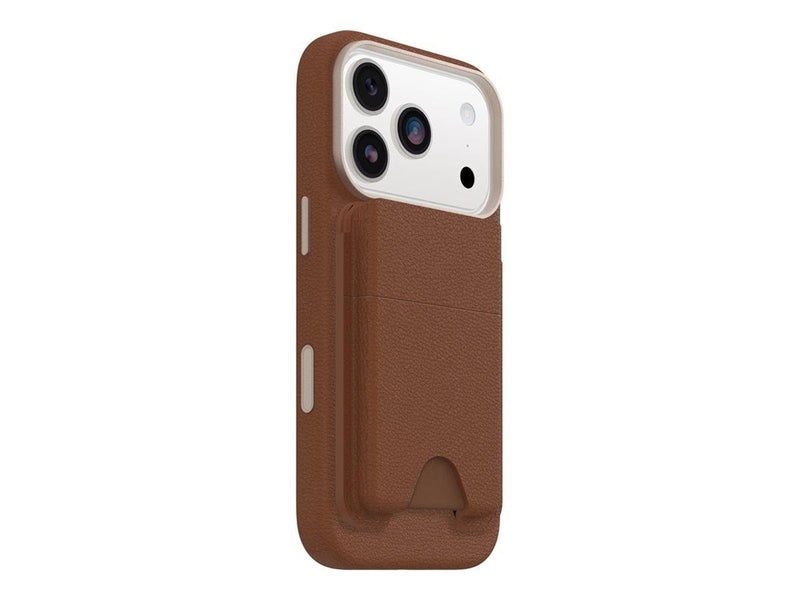 OtterBox Symmetry Cactus Leather MagSafe Wallet Desert Saddle - brown