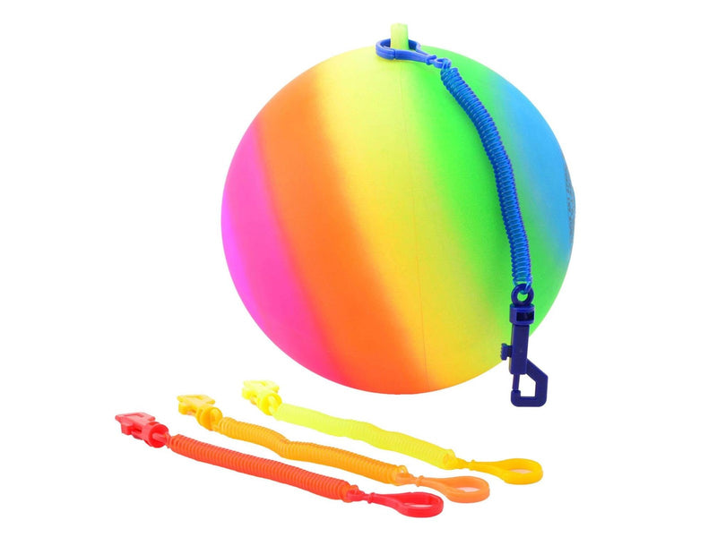 Outdoor Fun Rainbow Ball Bungee Ball (Assorted)