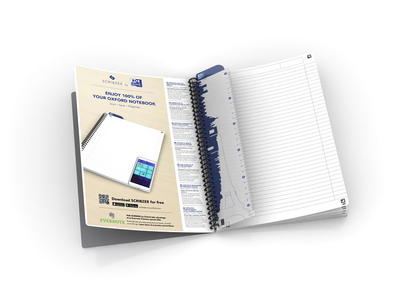 Oxford  Office Essentials A5 Soft Card Twin-wire Notebook Ruled 180 Pages Assorted Colours SCRIBZEE® Compatible
