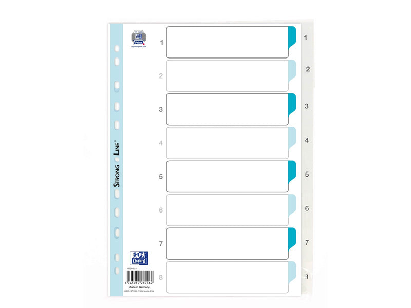 Oxford  Strong-Line®Index A4 Pp White 1-8 White