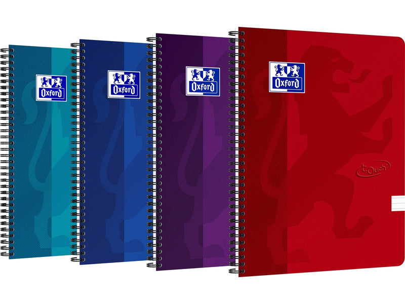 Oxford Touch Notebook A4 squared 5 mm soft touch cover twin-wire 140 pages