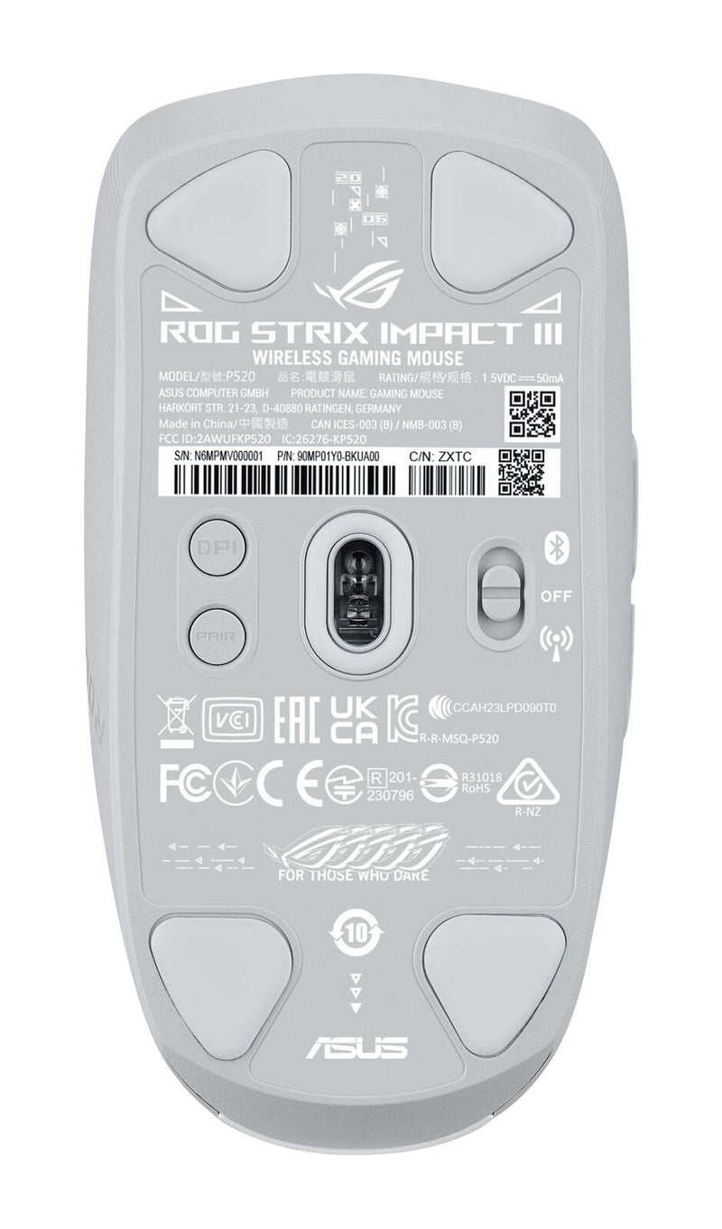 ASUS ROG Strix Impact III Wireless Gaming-Maus, weiß
