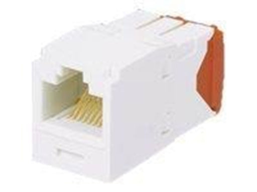PANDUIT Mini-com module cat 5e utp 8 pos 8 wire universal red.