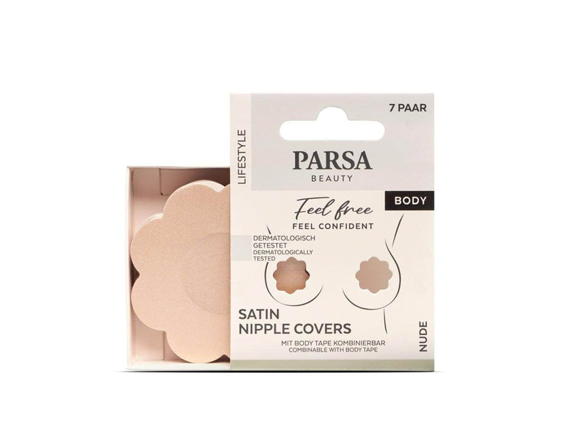 PARSA Satin Nipple Covers 7 pcs - Nude