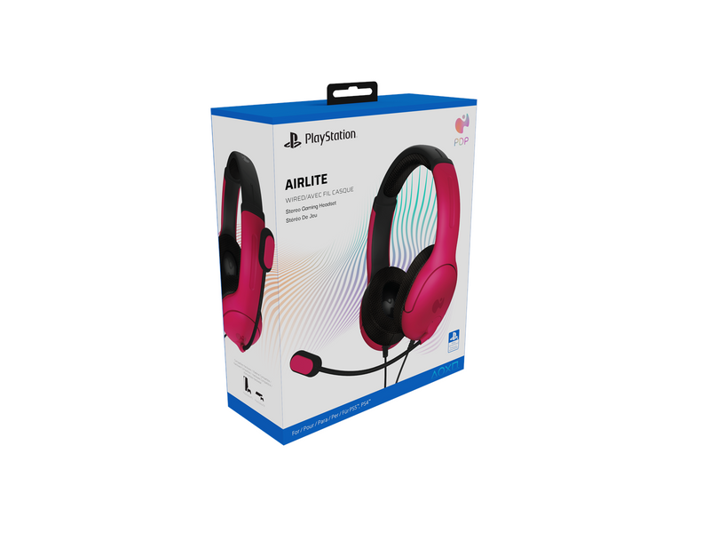 PDP AIRLITE - Crimson Red - Wired Headset - Sony PlayStation 4