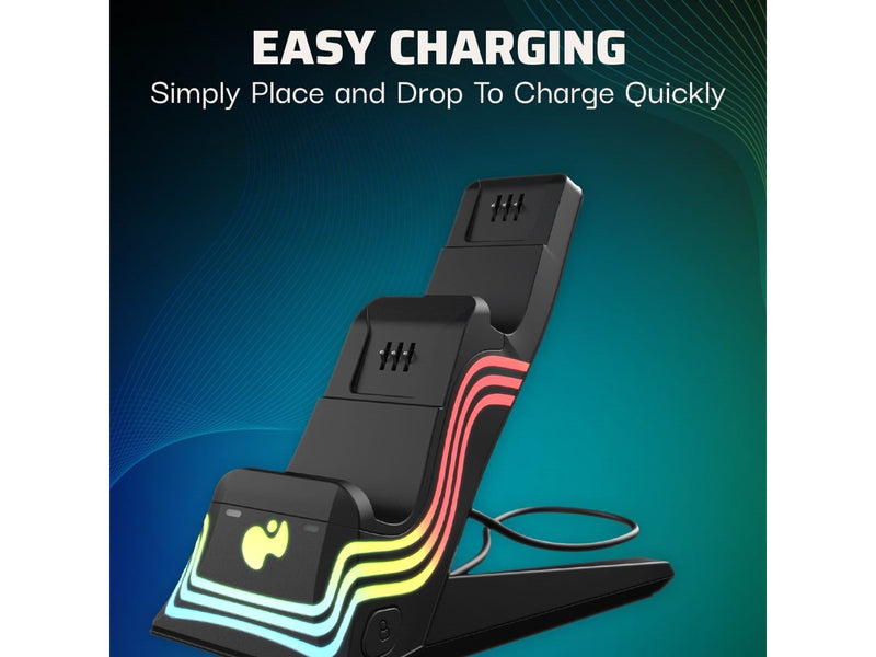 PDP Afterglow Wave - Dual Charger Black - Wired - Microsoft Xbox Series X